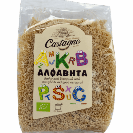 Βιολογικά Παιδικά Ζυμαρικά Αλφάβητα Castagno 500gr
