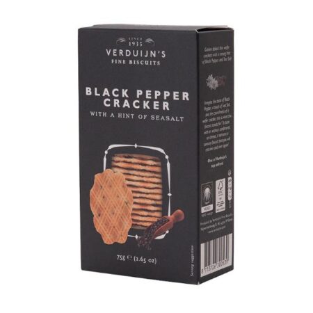 Crackers Μαύρο πιπέρι & θαλασσινό αλάτι Verduijn’s 75g